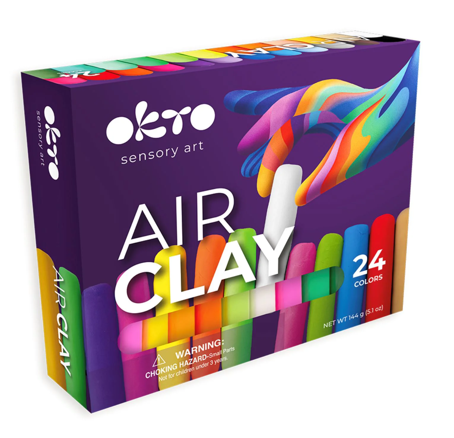 image for Set creativ cu plastilina aerata Okto Air Clay, 24 buc. foto