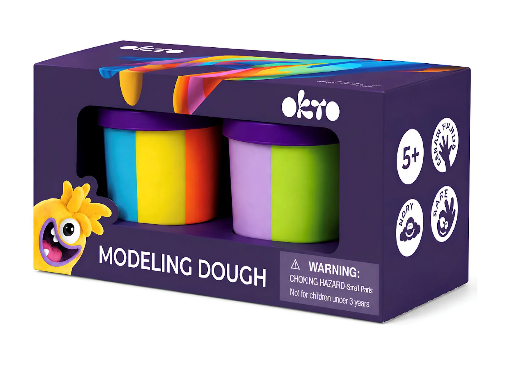 image for Plastilina aerata Okto Air Clay, 6 buc. foto