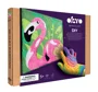 Tablou 3D pe numere din plastilina aerata Okto Air Clay Flamingo roz, 29x29 cm foto