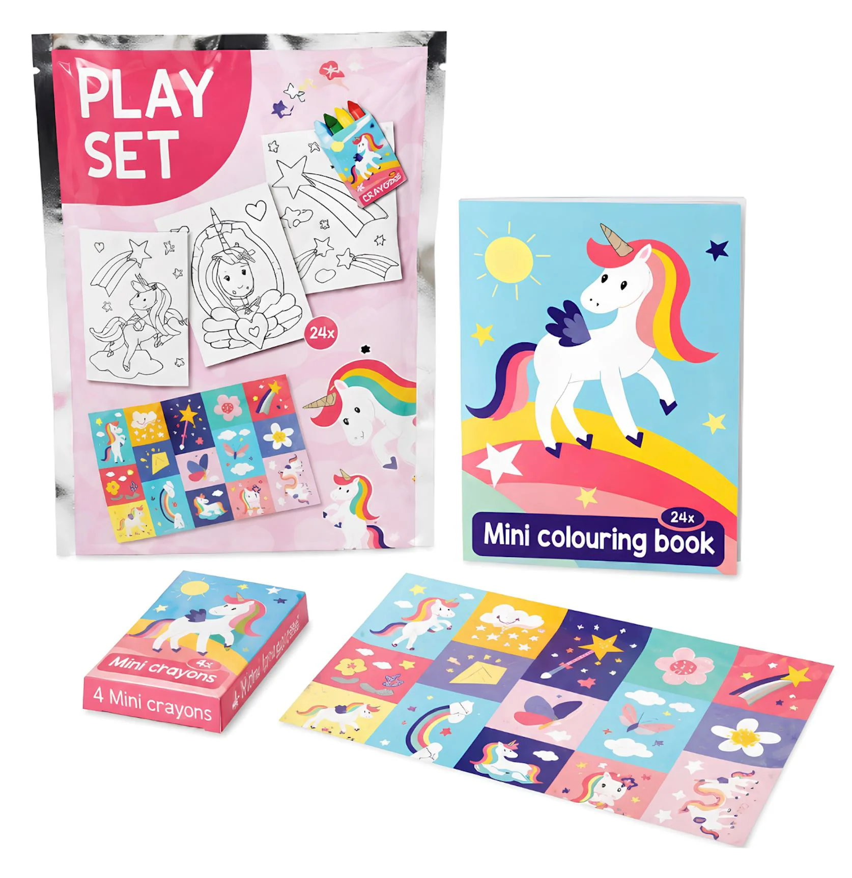 image for Set de creatie Toi Toys Unicorni cu carte de colorat, stickere si creioane foto
