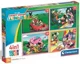 Puzzle Clementoni 4 in 1 Clubul Mickey Mouse, 72 el. foto