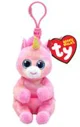 Breloc de plus TY Beanie Boos Unicorn Roz, 12 cm foto