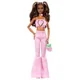Papusa Barbie "Fashionista in top roz din denim si blugi evazati" foto