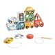 Jucarie din lemn de tras Tooky Toy Transport foto