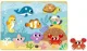 Puzzle educativ din lemn Tooky Toy Animale marine foto