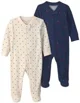 Carter's Набор из 2 пижам с закрытыми ножками Polka Dots & Navy Cherries foto