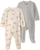 Carter's Set 2 pijamale cu talpa Elephant & Stripes foto