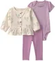 Carter's Set 3 piese Floral - bluza, body si pantaloni foto
