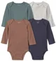 Carter's Set 4 body cu maneca lunga Dark Colors foto