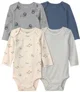 Carter's Set 4 body cu maneca lunga Safari & Stripes foto