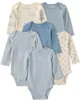 Carter's Set 6 body cu maneca lunga Polar Bear & Stripes foto