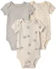 Carter's Set 3 body cu maneca scurta Elephant & Stripes foto