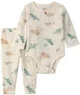 Carter's Set 2 piese Dino Print - body si pantaloni foto