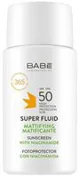 Матирующий солнцезащитный крем для лица Babe Sunscreen Super Fluid SPF 50, 20 мл foto