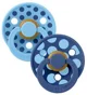 Set 2 suzete rotunde din latex BIBS Colour Polka dot Breeze/Cornflower (6-18 luni) foto