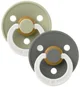 Set 2 suzete rotunde din latex BIBS Colour Glow Sage/Pine (6-18 luni) foto