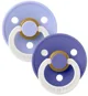 Set 2 suzete rotunde din latex BIBS Colour Glow Hush/Grape (6-18 luni) foto