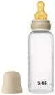 Set complet biberon fosforescent BIBS din sticla anticolici, tetina latex cu flux mediu, 270 ml foto