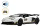 Masina din metal cu inertie, lumini si sunete Lamborghini Aventador SVJ Alb, scara 1:24 foto
