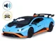 Металлическая машинка с инерционным механизмом, светом и звуком Lamborghini Huracan STO, масштаб 1:2 foto