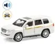 Металлическая машинка Toyota Land Cruiser Prado 1:24 с инерционным механизмом,светом и звуком, Белый foto
