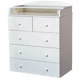 Комод с пеленальным столиком и 5 ящиками PernaMea HappyBaby Pro 800 DSP White foto
