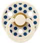 Suzeta rotunda din latex BIBS Studio Colour Polka dot Medium Ivory/Deep Space (0-6 luni) foto