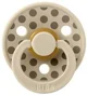 Suzeta rotunda din latex BIBS Studio Colour Polka dot Vanilla/Dark Oak (0-6 luni) foto