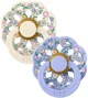 Set 2 suzete rotunde din latex BIBS x LIBERTY Boheme Chloe Meadow - Ivory Mix (0-6 luni) foto