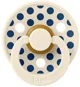 Suzeta rotunda din latex BIBS Studio Colour Polka dot Medium Ivory/Deep Space (18-36 luni) foto