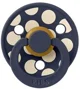 Suzeta rotunda din latex BIBS Studio Colour Polka dot Deep Space/Ivory (18-36 luni) foto