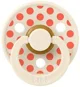 Suzeta rotunda din latex BIBS Studio Colour Polka dot Ivory/Tango (6-18 luni) foto