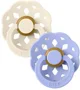 Set 2 suzete rotunde din latex BIBS Boheme Ivory/Hush (6-18 luni) foto
