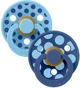 Set 2 suzete rotunde din latex BIBS Colour Polka dot Breeze/Cornflower (0-6 luni) foto