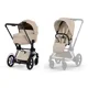Коляска 2 в 1 Cybex e-Priam Matt Black Cozy Beige 2026 foto