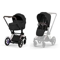 Коляска 2 в 1 Cybex e-Priam Rosegold Sepia Black 2026 foto