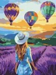 Pictura pe numere Aventura printre lavanda, 30x40 cm foto