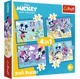 Puzzle 4 in 1 Trefl Intamplari amuzante cu Mickey Mouse foto