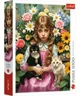 Puzzle Trefl Fata cu pisici, 1000 el. foto