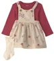 Carter's Set 3 piese Burgundy - salopeta tip rochita, body si o pereche de sosete foto