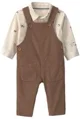 Carter's Set 2 piese Dog Print - camasa cu maneca lunga si salopeta din catifea foto