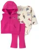 Carter's Set 3 piese Go Sports - vesta fara maneci, body si pantaloni evazati foto