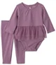 Carter's Set 2 piese Purple - body cu tul si pantaloni foto