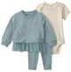 Carter's Set 3 piese Floral - hanorac, body si pantaloni foto