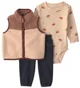 Carter's Set 3 piese Acorn - vesta din sherpa, body si pantaloni foto