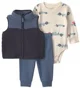 Carter's Set 3 piese Cars - vesta din sherpa, body si pantaloni foto