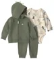 Carter's Set 3 piese Dino - vesta cu gluga, body si pantaloni foto