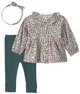 Carter's Set 3 piese Floral - bentita, bluza si colanti foto