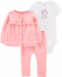 Carter's Set 3 piese - jacheta, pantaloni si body foto