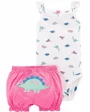 Carter's Set 2 piese Dino - body si pantaloni scurti